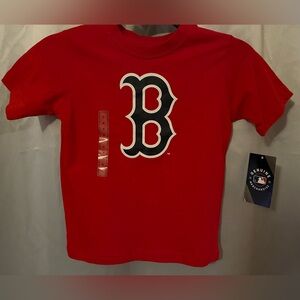 MLB Team Apparel Boys' Boston Red Sox Red Primary Logo Cotton T-Shirt